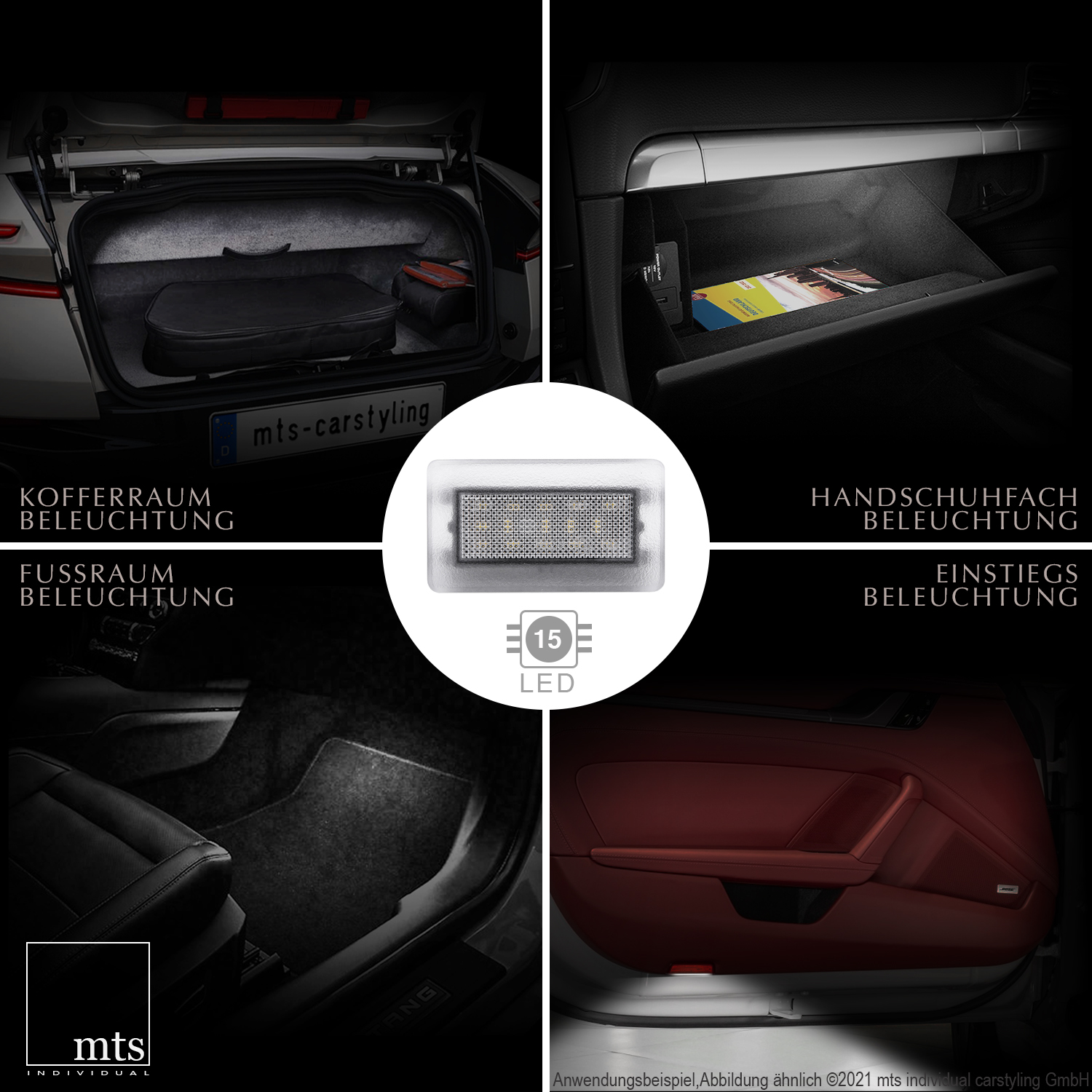 Für Tesla Model S 3 X Y Hellblau LED Auto Innenraum Tür Kofferraum Fuß Lichter